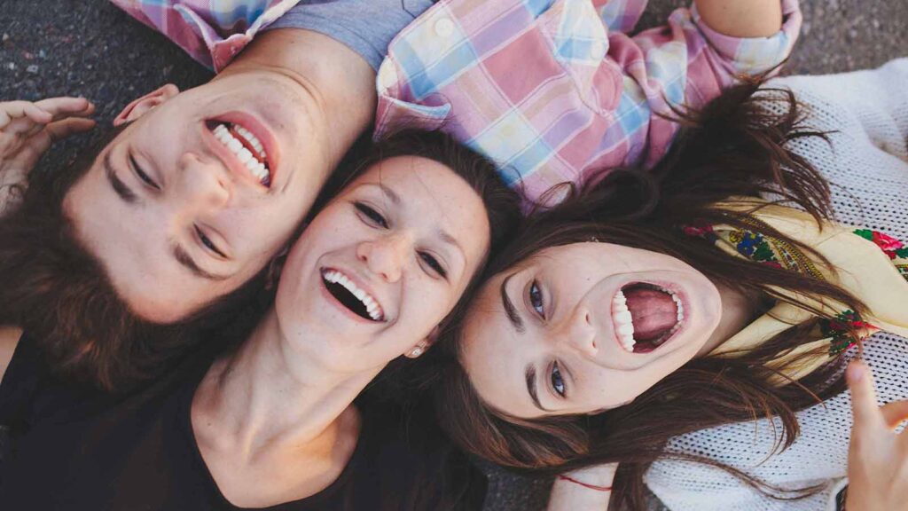 Group of people smiling