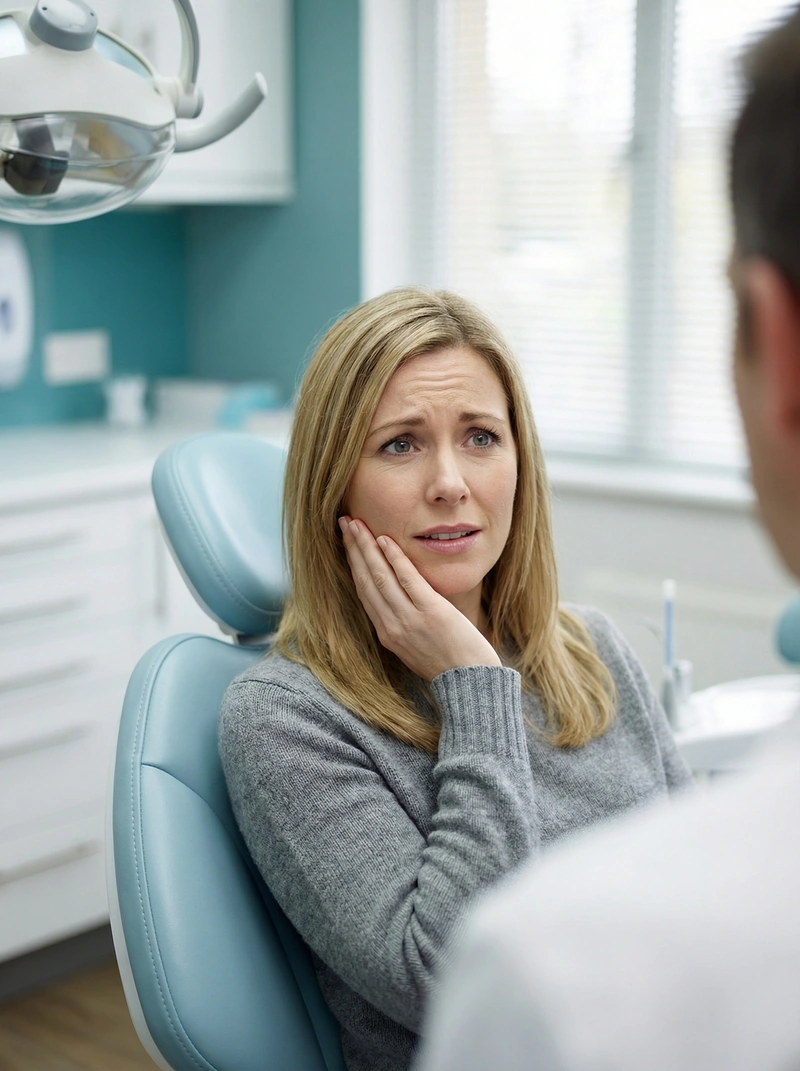 Patient receiving prompt emergency dental care at myDental Anderson Mill