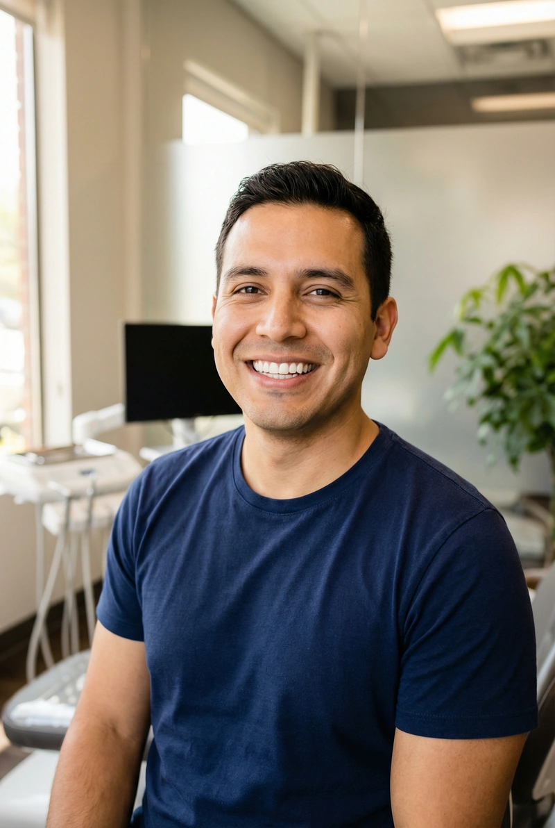 Patient smiling confidently after Invisalign treatment at myDental Ben White