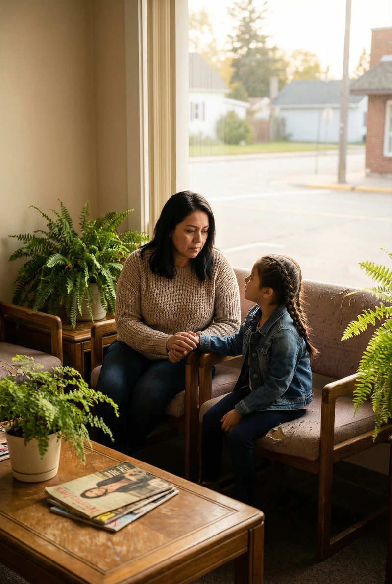 Young child during a gentle dental exam at myDental Elgin