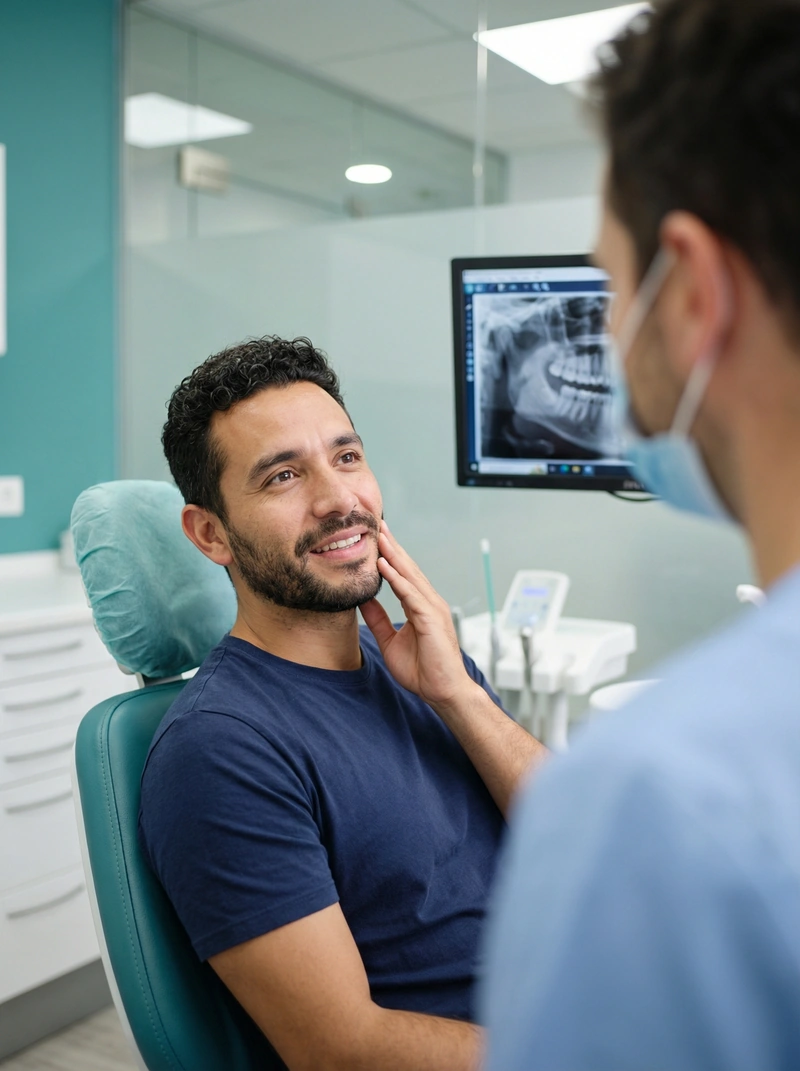 Patient receiving prompt dental care at myDental Manor