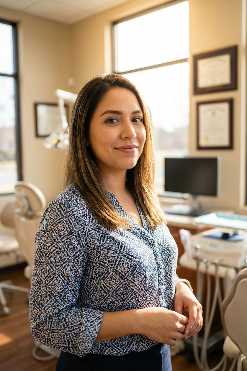 Patient considering Invisalign treatment at myDental Manor