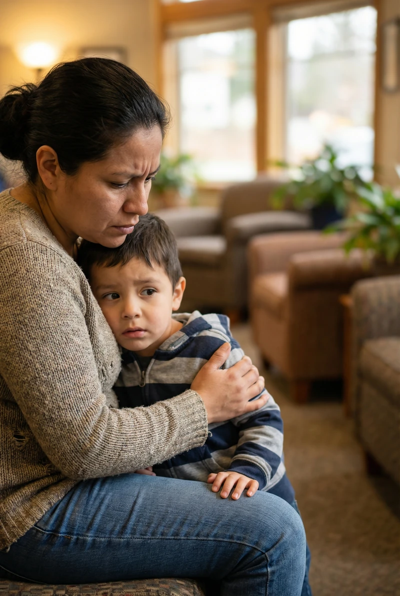 Young child during a gentle dental exam at myDental Manor