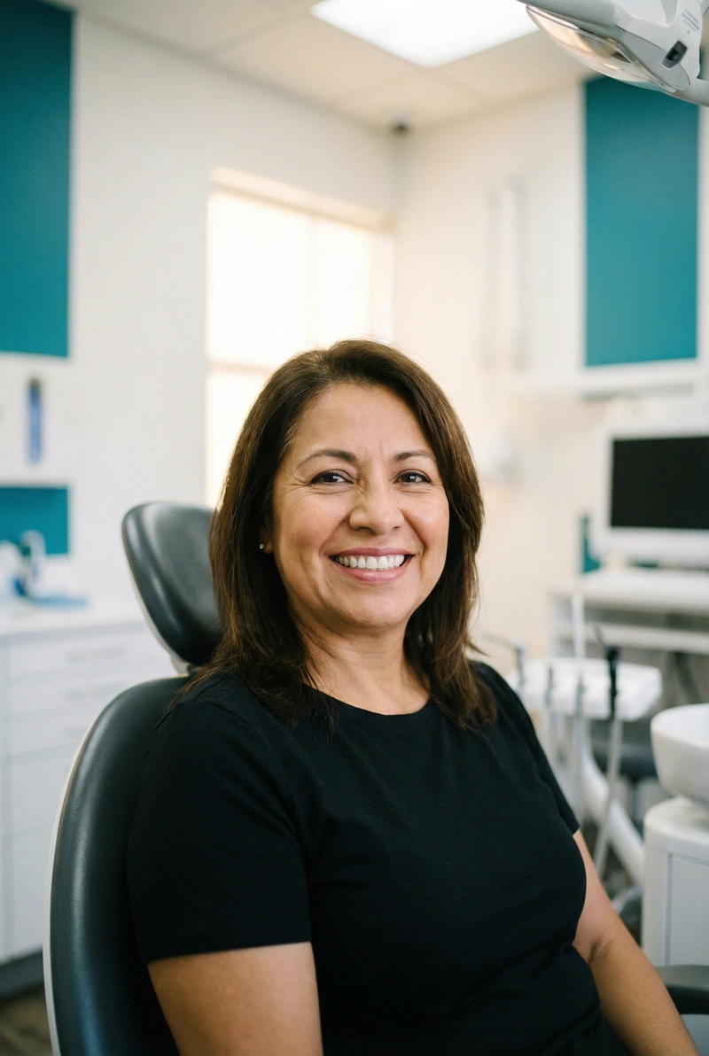 Confident patient smiling after periodontal treatment at myDental Manor