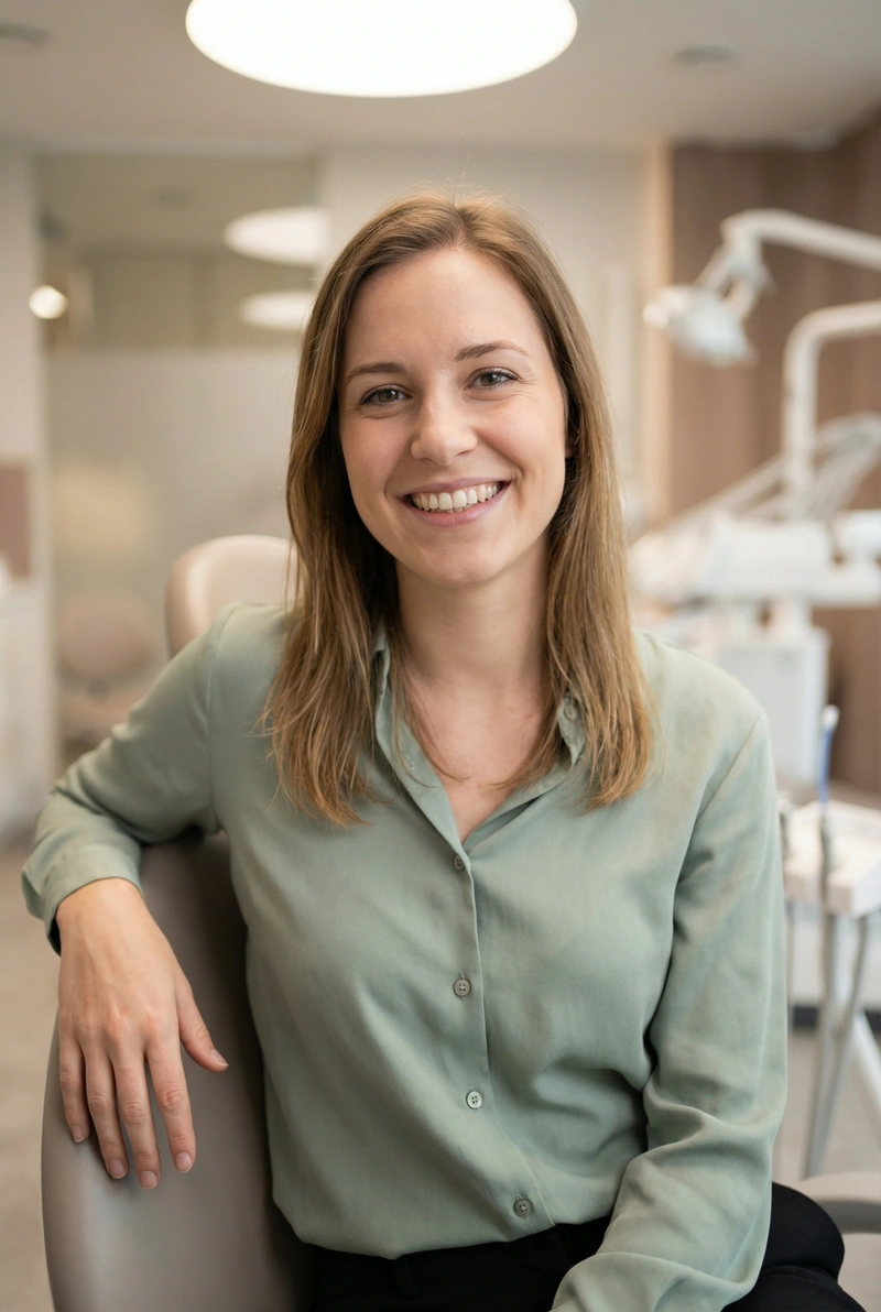 Paciente sonriendo con confianza después del tratamiento Invisalign en myDental Round Rock