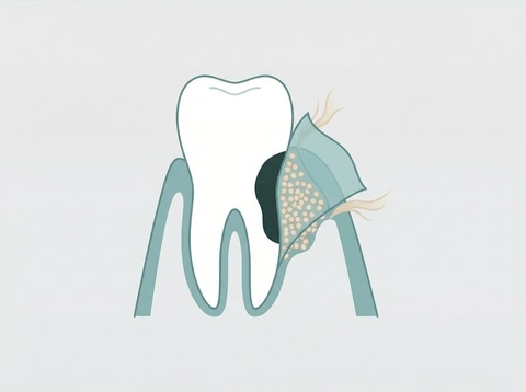 Bone regeneration procedure to rebuild periodontal support