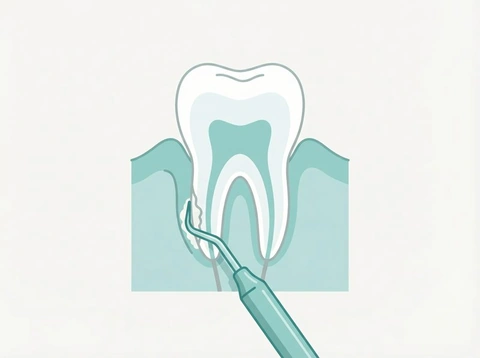Dental hygienist performing scaling and root planing for gum disease