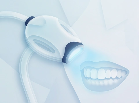 Zoom teeth whitening procedure with light activation